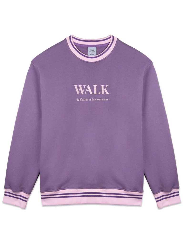 Walk In Paris Purple Crewneck Sweatshirt S